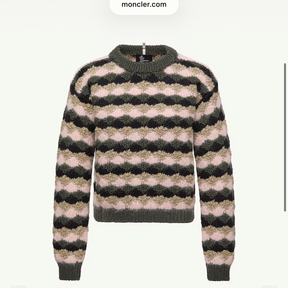 Moncler Wool & Alpaca Blend Striped Sweater